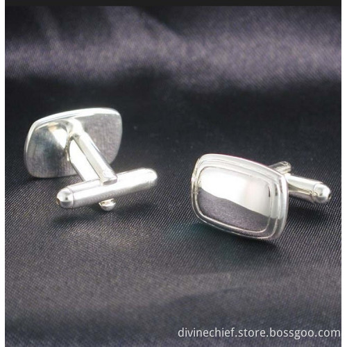 Luxury Men 925 Sterling Silver Cufflinks For Boys Shirts